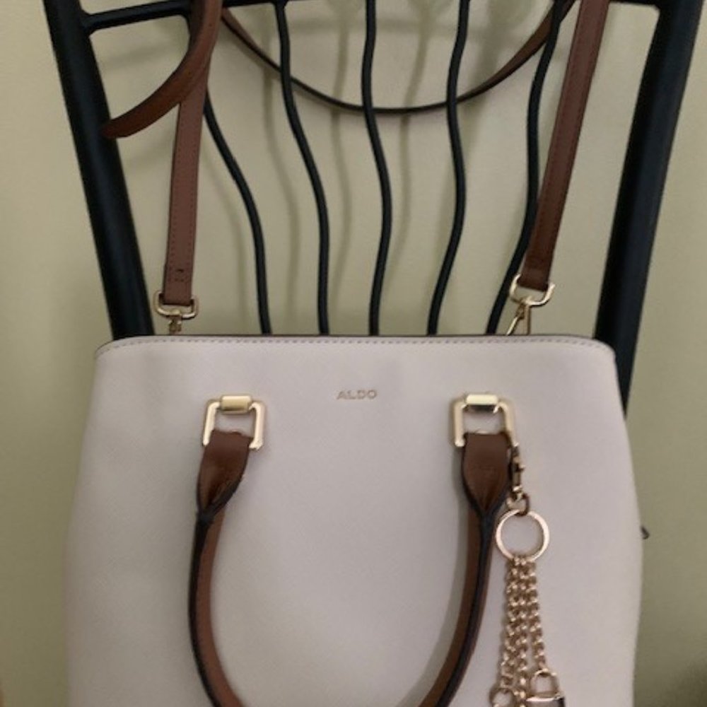 Aldo handbag with stylish chain decor